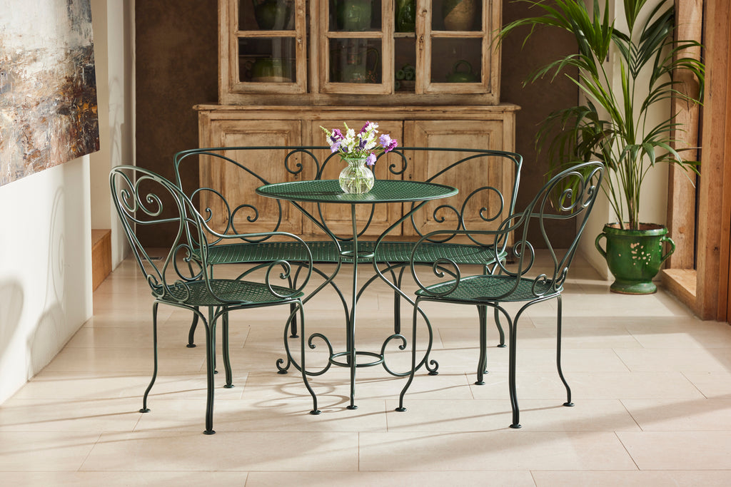 St Remy Bench Dining Set | Garden Antiques | Violet Grey
