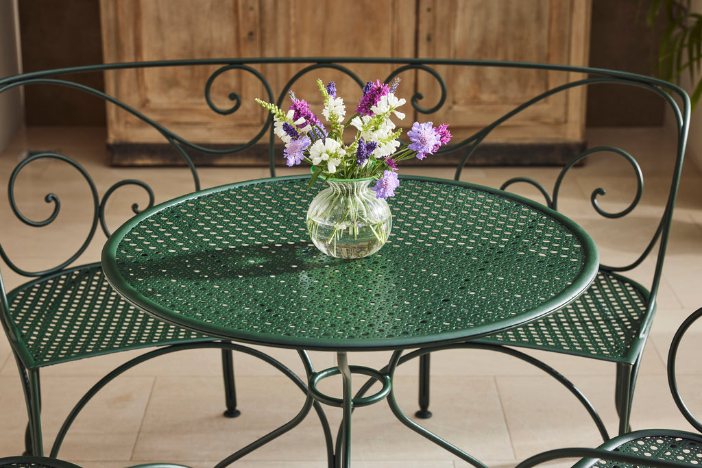 St Remy Bench Dining Set | Garden Antiques | Violet Grey
